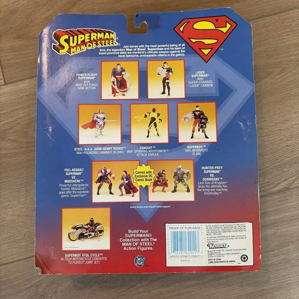 DC Hunter Prey Superman vs Doomsday - Comic Book Action Figure Set Kenner 1995